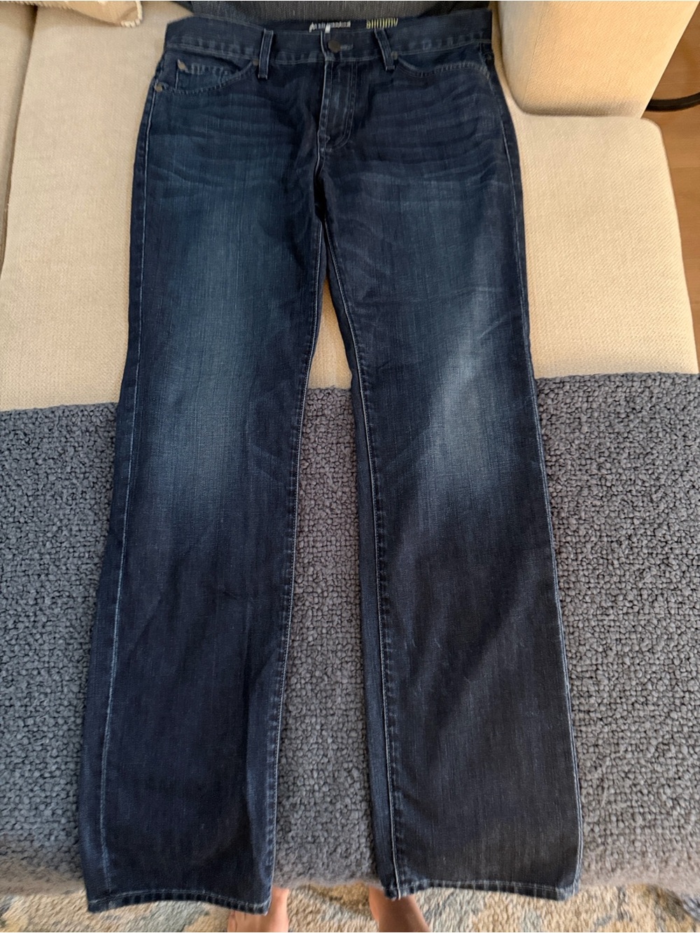 7 For All Mankind Slimmy Dark Wash Slim Jeans 34 x 33